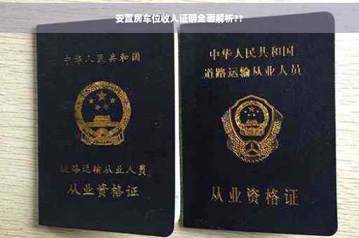 安置房车位收入证明全面解析??