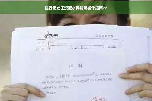 银行历史工资流水详解及操作指南??