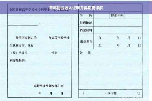 草莓协会收入证明开具指南详解