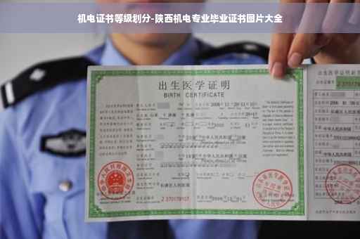 机电证书等级划分-陕西机电专业毕业证书图片大全