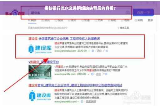 揭秘银行流水交易明细缺失背后的真相?