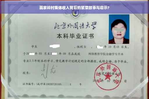 蒋家岭村集体收入背后的繁荣故事与启示?