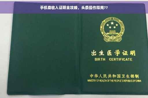 手机查收入证明全攻略，头条操作指南??