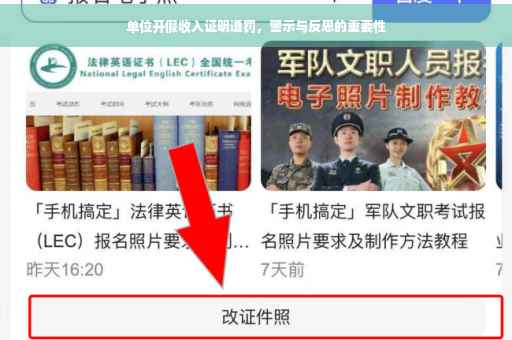 单位开假收入证明遭罚，警示与反思的重要性