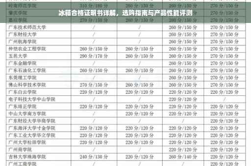 冰箱合格证明书详解，选购指南与产品性能评测