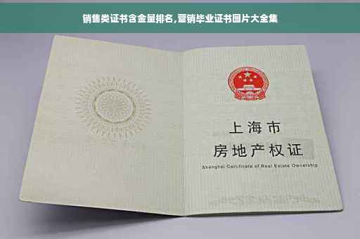 销售类证书含金量排名,营销毕业证书图片大全集