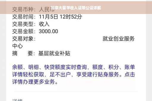 加拿大留学收入证明公证详解