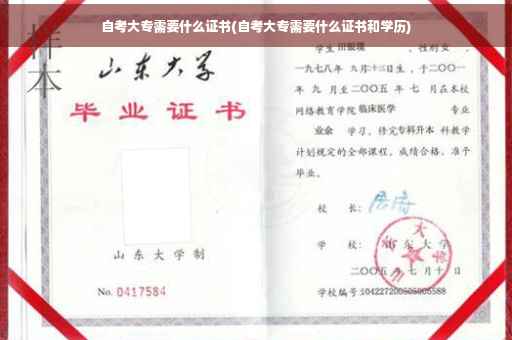 自考大专需要什么证书(自考大专需要什么证书和学历)