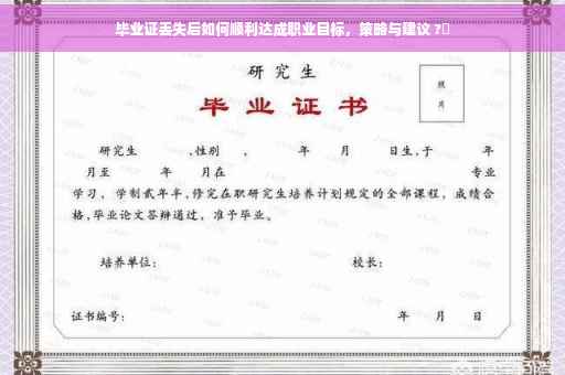 毕业证丢失后如何顺利达成职业目标，策略与建议 ?✨