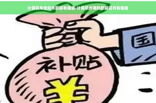 计算机专业技术职称有哪些-计算机方面的职称证书有哪些