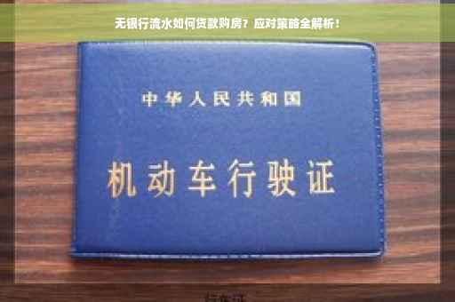 无银行流水如何贷款购房？应对策略全解析！