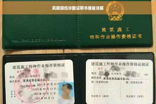肌腱损伤诊断证明书模板详解