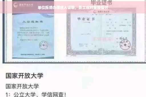 单位拒绝办理收入证明，员工应对策略探讨