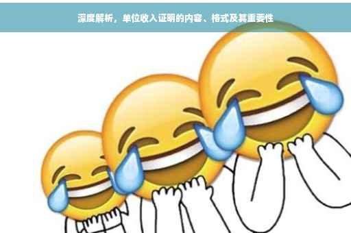深度解析，单位收入证明的内容、格式及其重要性