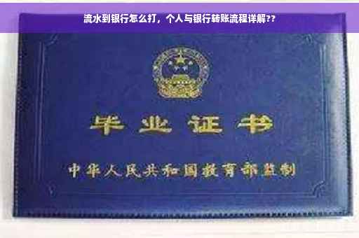 流水到银行怎么打，个人与银行转账流程详解??