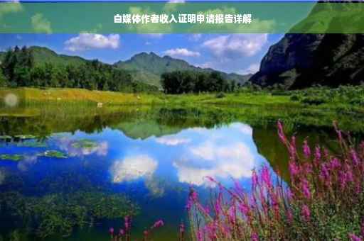自媒体作者收入证明申请报告详解