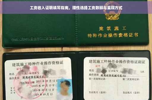 工资收入证明填写指南，理性选择工资数额与呈现方式
