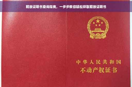 释放证明书查询指南，一步步教你轻松获取释放证明书