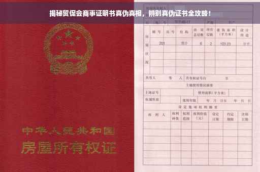 揭秘贸促会商事证明书真伪真相，辨别真伪证书全攻略！
