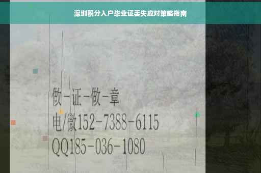深圳积分入户毕业证丢失应对策略指南