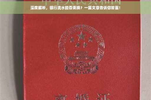深度解析，银行流水能否更换？一篇文章告诉你答案！