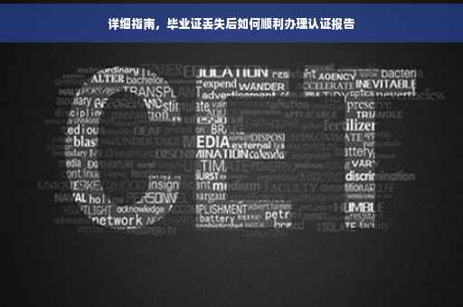 详细指南，毕业证丢失后如何顺利办理认证报告