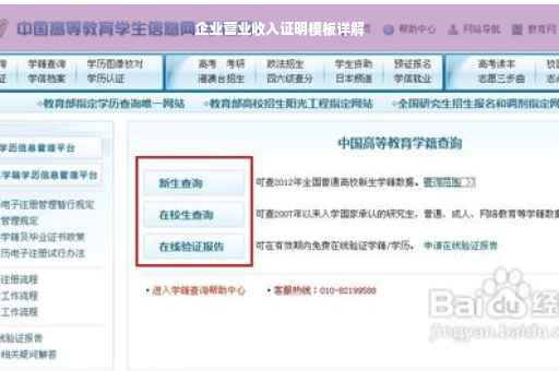 企业营业收入证明模板详解