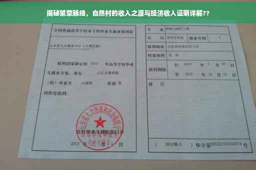 揭秘繁荣脉络，自然村的收入之源与经济收入证明详解??