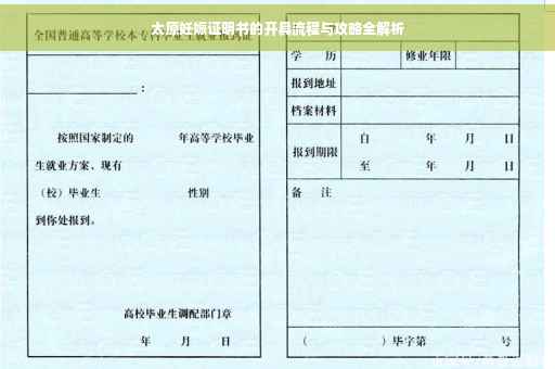 太原妊娠证明书的开具流程与攻略全解析