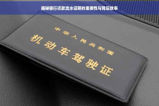 揭秘银行还款流水证明的重要性与背后故事