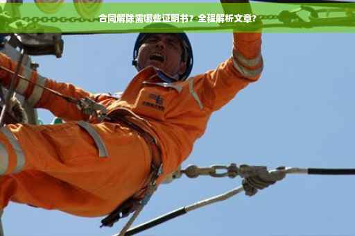 合同解除需哪些证明书？全程解析文章?