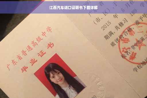 江西汽车进口证明书下载详解