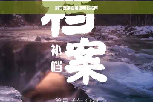 撰写直系血亲证明书指南