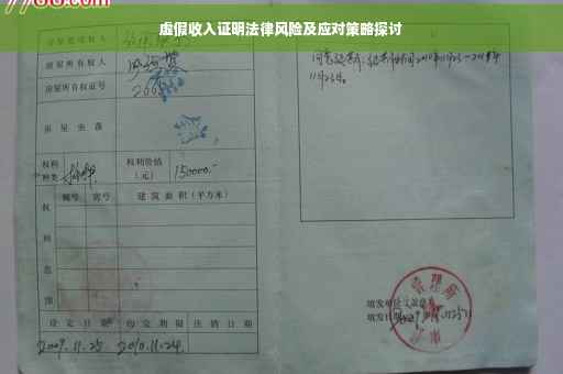 虚假收入证明法律风险及应对策略探讨