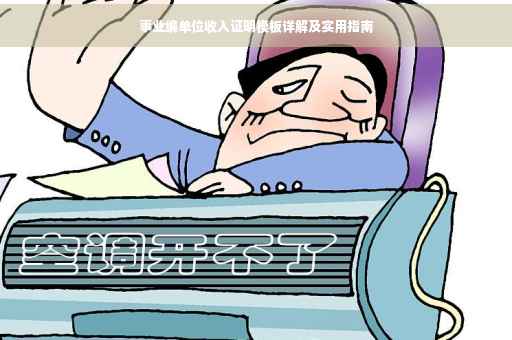 事业编单位收入证明模板详解及实用指南