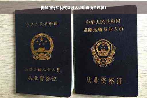 揭秘银行如何核查收入证明真伪全过程！