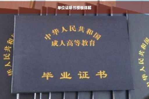 单位证明书模板详解