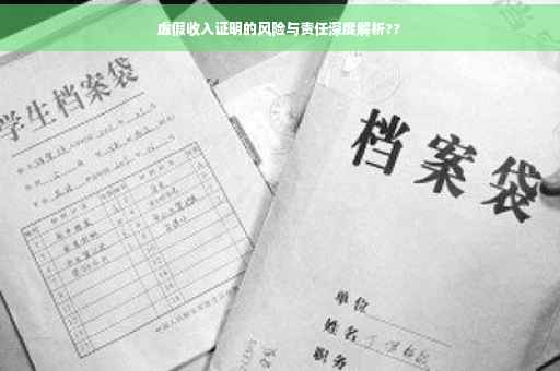 虚假收入证明的风险与责任深度解析??