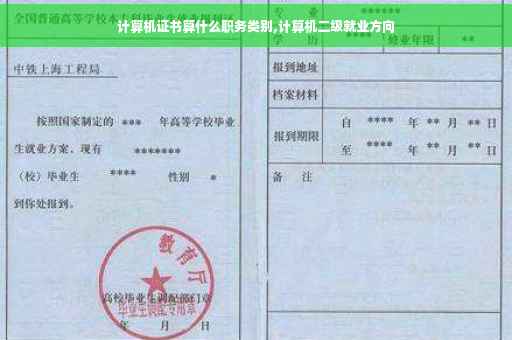 计算机证书算什么职务类别,计算机二级就业方向