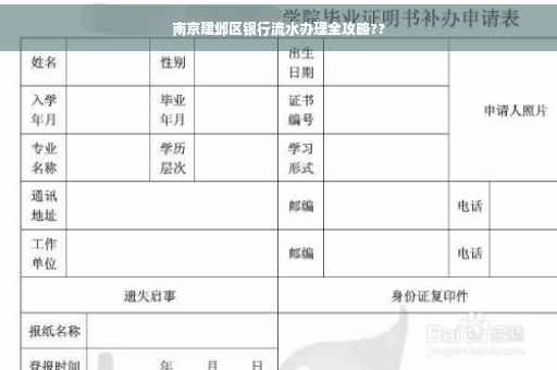 南京建邺区银行流水办理全攻略??