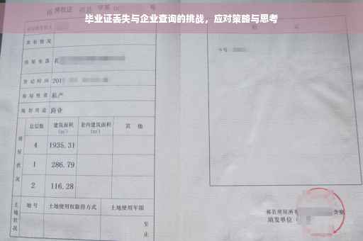 毕业证丢失与企业查询的挑战，应对策略与思考