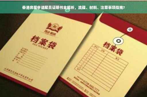 香港房屋申请雇员证明书全解析，流程、材料、注意事项指南?