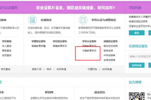 毕业证照片丢失，钢印成关键线索，如何应对？