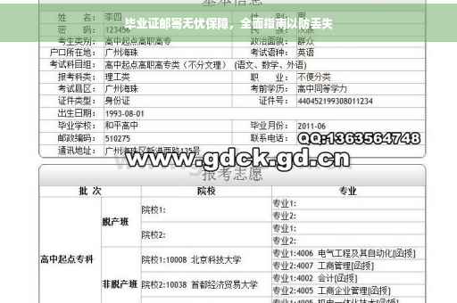 毕业证邮寄无忧保障，全面指南以防丢失