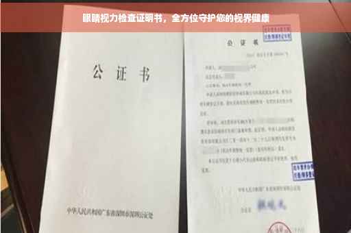 眼睛视力检查证明书，全方位守护您的视界健康