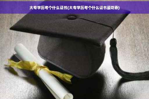 大专学历考个什么证书(大专学历考个什么证书最吃香)