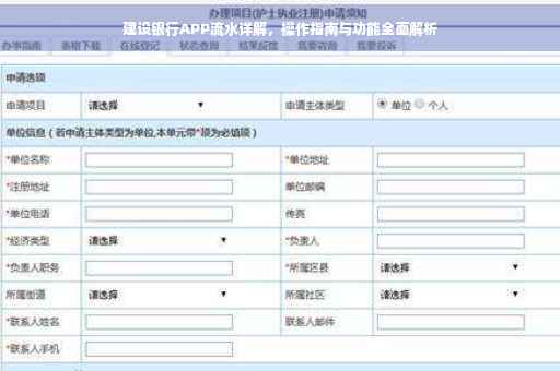 建设银行APP流水详解，操作指南与功能全面解析