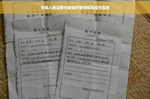 手机入网证明书查询步骤详解及操作指南