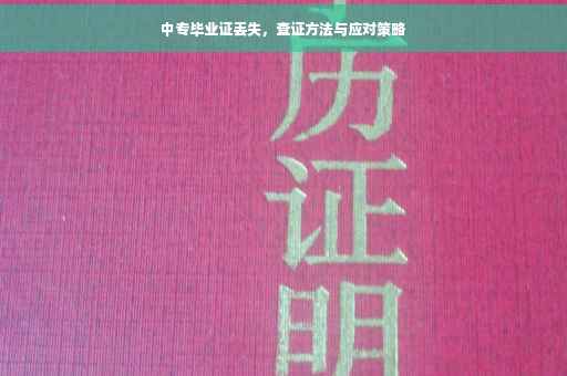 中专毕业证丢失，查证方法与应对策略