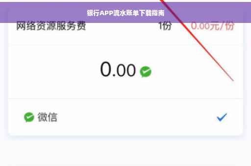银行APP流水账单下载指南